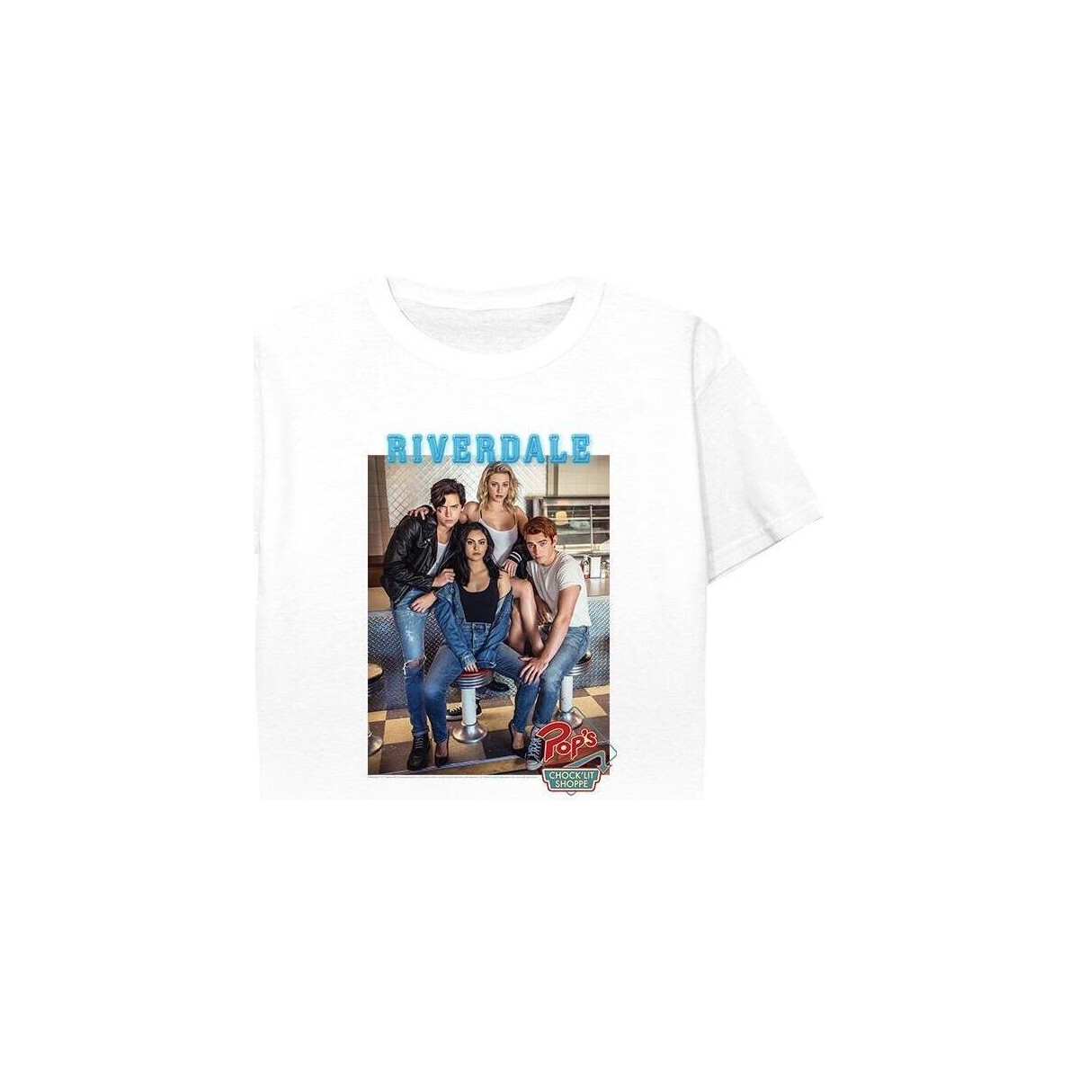textil Niña Camisetas manga larga Riverdale Pops Group Photo Blanco