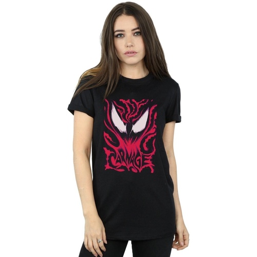 textil Mujer Camisetas manga larga Marvel Venom Carnage Negro