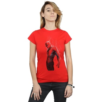textil Mujer Camisetas manga larga Marvel Spider-Man Web Wrap Rojo