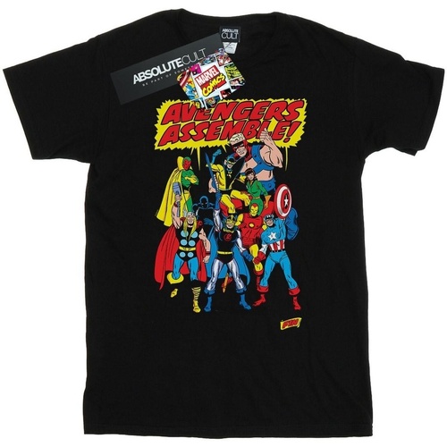 textil Mujer Camisetas manga larga Marvel Avengers Assemble Negro