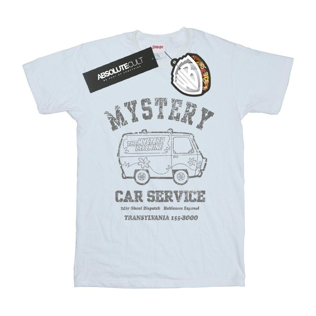 textil Niña Camisetas manga larga Scooby Doo Mystery Car Service Blanco