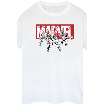 textil Mujer Camisetas manga larga Marvel Comics Hero Group Blanco