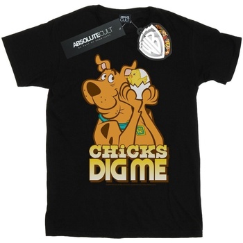 textil Niña Camisetas manga larga Scooby Doo Chicks Dig Me Negro