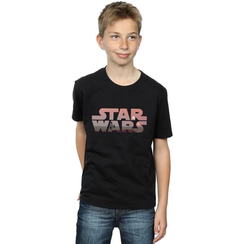 textil Niño Camisetas manga corta Disney Tatooine Logo Negro