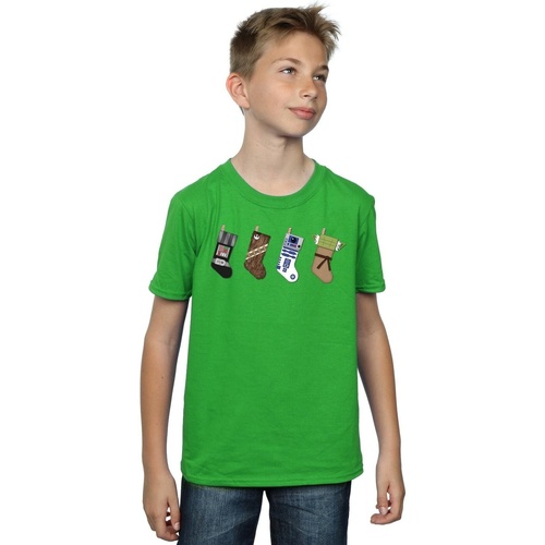 textil Niño Camisetas manga corta Disney Christmas Stockings Verde