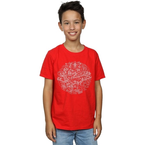 textil Niño Camisetas manga corta Disney Christmas Death Star Rojo