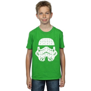 textil Niño Camisetas manga corta Disney Christmas Stormtrooper Helmet Verde