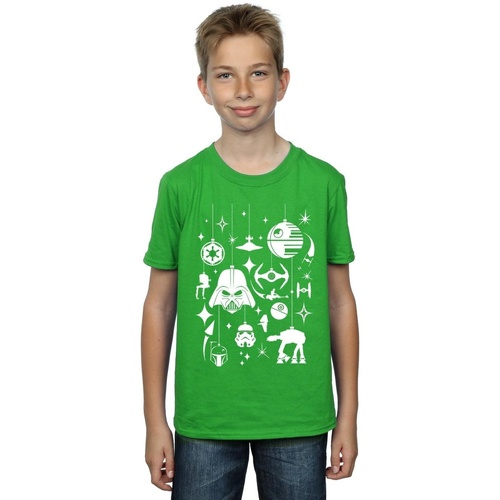 textil Niño Camisetas manga corta Disney Christmas Decorations Verde