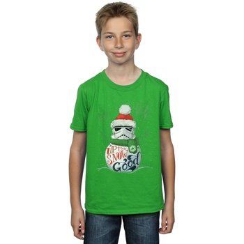 textil Niño Camisetas manga corta Disney Stormtrooper Up To Snow Good Verde