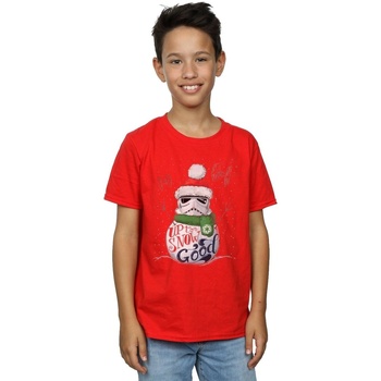 textil Niño Camisetas manga corta Disney Stormtrooper Up To Snow Good Rojo