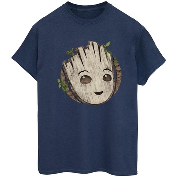 textil Mujer Camisetas manga larga Marvel I Am Groot Wooden Head Azul