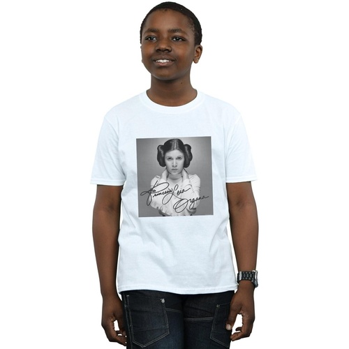 textil Niño Tops y Camisetas Disney Princess Leia Organa Blanco