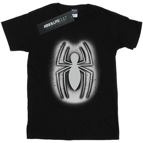 textil Niña Camisetas manga larga Marvel Spider-Man Graffiti Logo Negro