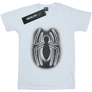 textil Niña Camisetas manga larga Marvel Spider-Man Graffiti Logo Blanco