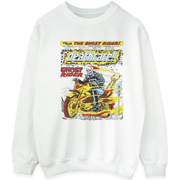 textil Hombre Sudaderas Marvel Ghost Rider Chest Deathrace Blanco