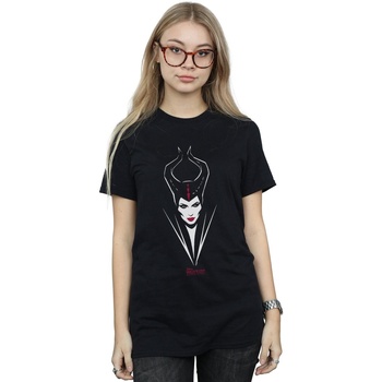 textil Mujer Camisetas manga larga Disney Maleficent Mistress Of Evil Face Negro