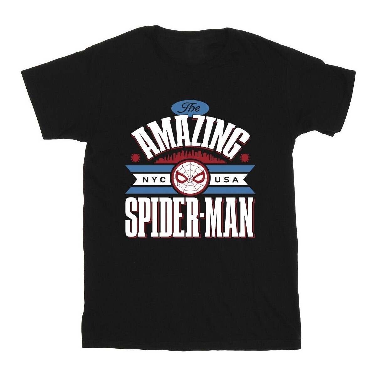 textil Niña Camisetas manga larga Marvel Spider-Man NYC Amazing Negro