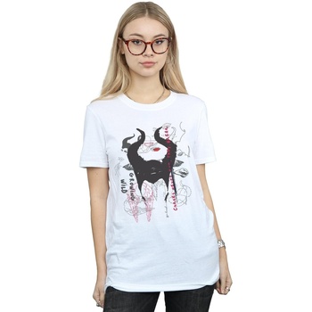 textil Mujer Camisetas manga larga Disney Maleficent Mistress Of Evil Growing Wild Horns Collage Blanco