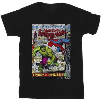textil Niña Camisetas manga larga Marvel Spider-Man VS Hulk Cover Negro