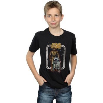 textil Niño Camisetas manga corta Disney R2-D2 And C-3PO Vintage Negro