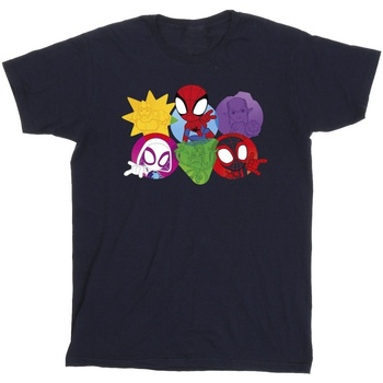 textil Niña Camisetas manga larga Marvel Spidey And His Amazing Friends Faces Azul