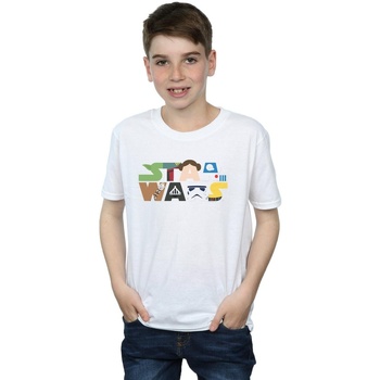 textil Niño Tops y Camisetas Disney Character Logo Blanco