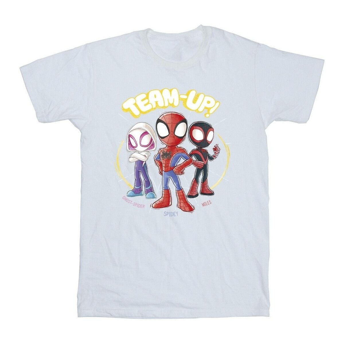 textil Niña Camisetas manga larga Marvel Spidey And His Amazing Friends Sketch Blanco