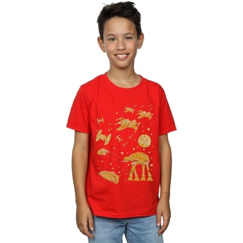 textil Niño Camisetas manga corta Disney Gingerbread Battle Rojo