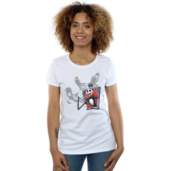 textil Mujer Camisetas manga larga Disney Nightmare Before Christmas Ghosts Of Jack Blanco