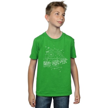 textil Niño Camisetas manga corta Disney Death Star Sleigh Verde
