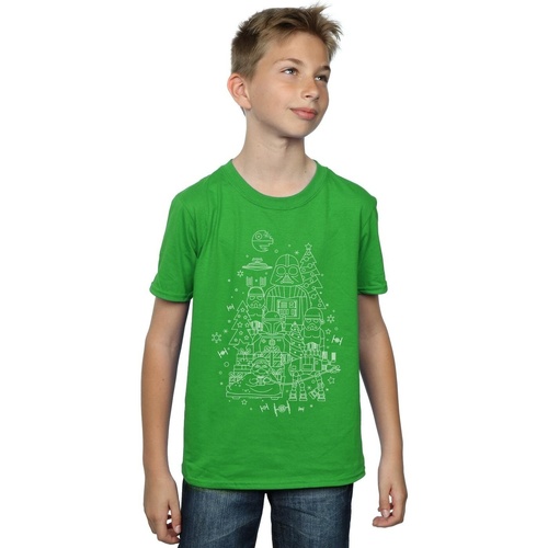 textil Niño Camisetas manga corta Disney Empire Christmas Verde