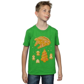 textil Niño Camisetas manga corta Disney Gingerbread Rebels Verde