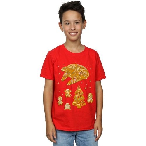 textil Niño Camisetas manga corta Disney Gingerbread Rebels Rojo