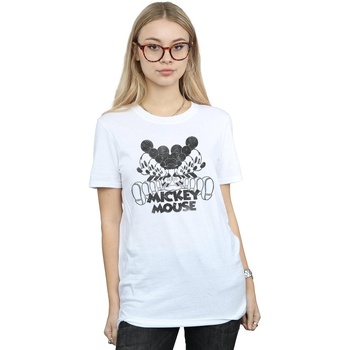 textil Mujer Camisetas manga larga Disney Mickey Mouse Mirrored Blanco