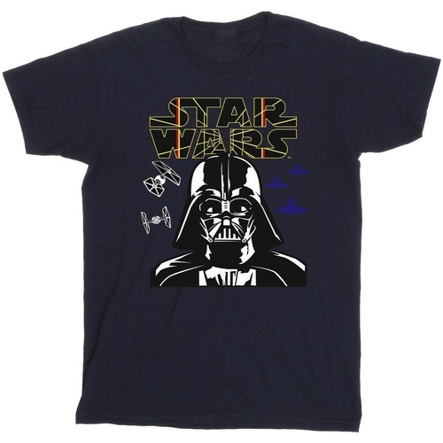 textil Niño Tops y Camisetas Disney Darth Vader Comp Logo Azul