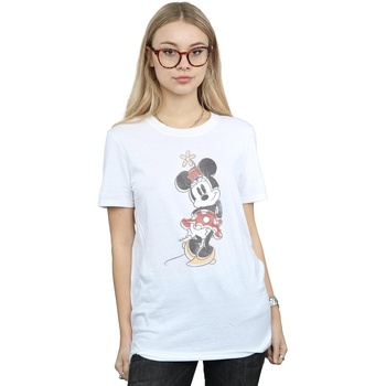 textil Mujer Camisetas manga larga Disney Minnie Mouse Offset Blanco
