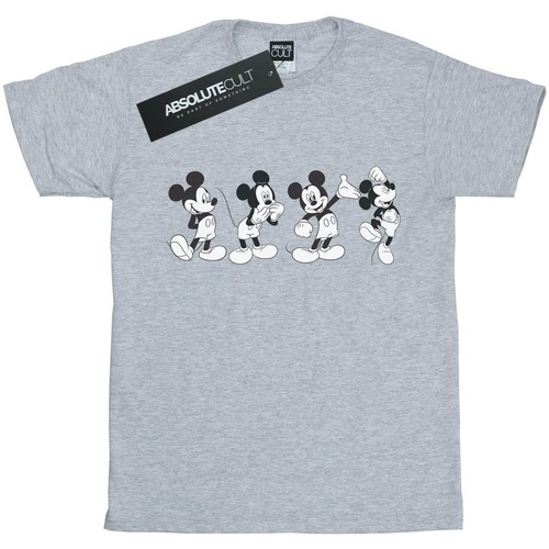 textil Mujer Camisetas manga larga Disney Mickey Mouse Four Emotions Gris