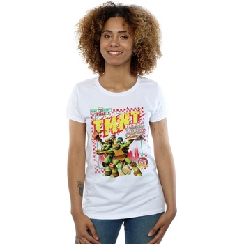 textil Mujer Camisetas manga larga Tmnt Pizza Power Blanco