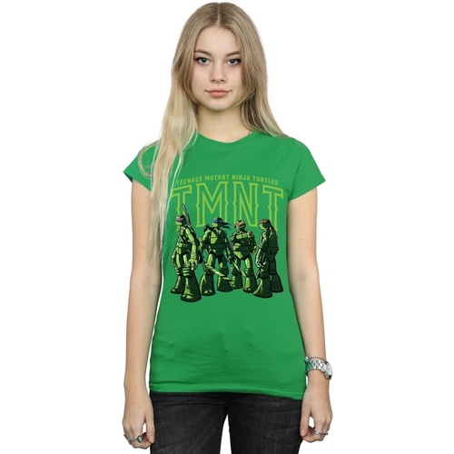 textil Mujer Camisetas manga larga Tmnt Retro Pop Squad Verde