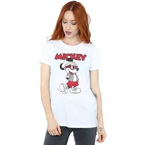 textil Mujer Camisetas manga larga Disney Mickey Mouse Hipster Blanco