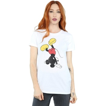textil Mujer Camisetas manga larga Disney Mickey Mouse Upside Down Blanco
