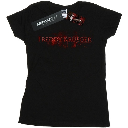 textil Mujer Camisetas manga larga A Nightmare On Elm Street Freddy Nametag Negro