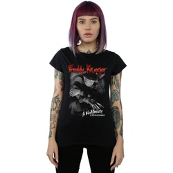 textil Mujer Camisetas manga larga A Nightmare On Elm Street Freddy Black And White Photo Negro