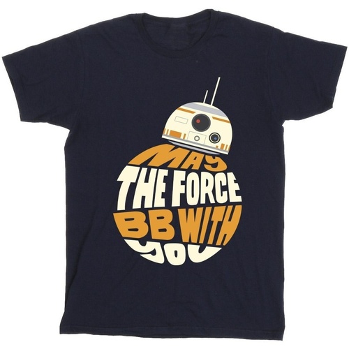 textil Niño Camisetas manga corta Disney May The Force BB8 Azul
