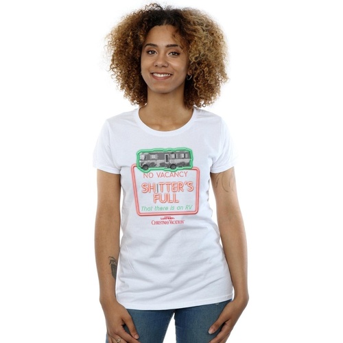 textil Mujer Camisetas manga larga National Lampoon´s Christmas Va Greyscale No Vacancy Blanco