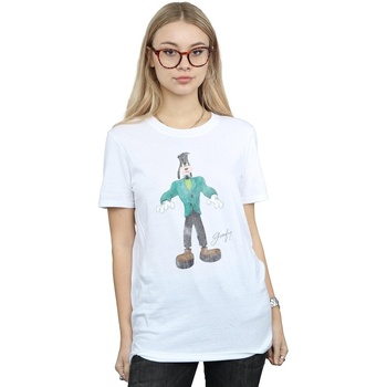textil Mujer Camisetas manga larga Disney Frankenstein Goofy Blanco