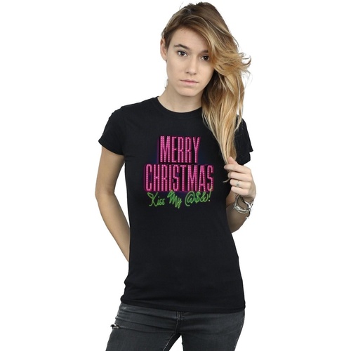 textil Mujer Camisetas manga larga National Lampoon´s Christmas Va Kiss My Ass Negro