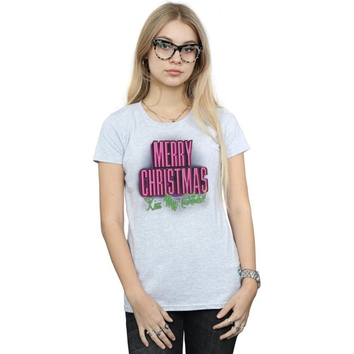 textil Mujer Camisetas manga larga National Lampoon´s Christmas Va Kiss My Ass Gris