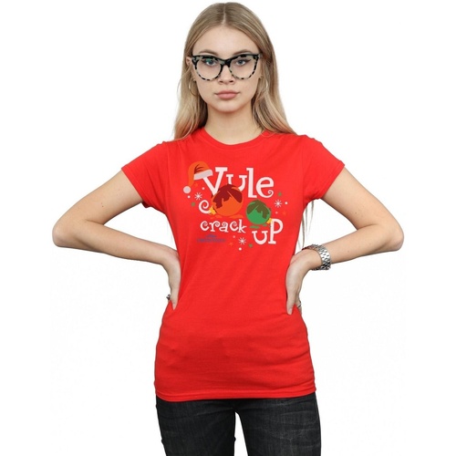 textil Mujer Camisetas manga larga National Lampoon´s Christmas Va Yule Crack Up Rojo