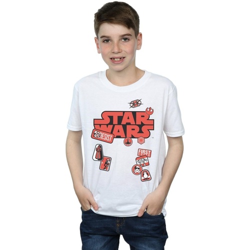 textil Niño Camisetas manga corta Disney The Last Jedi Badges Blanco